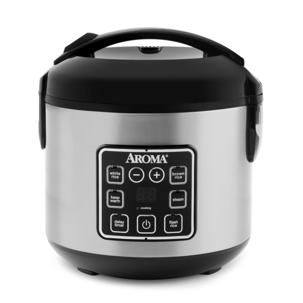 Aroma Digital Rice Cooker, 4-Cup / 8-Cup, ARC-914SBD