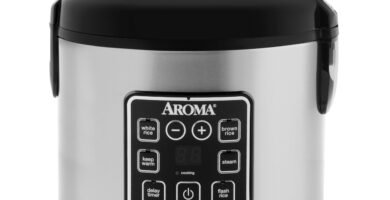 Aroma Digital Rice Cooker, 4-Cup / 8-Cup, ARC-914SBD